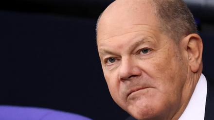 Kanzler Olaf Scholz am Mittwoch im Bundestag. In der Sitzung wurde auch über steigende Mieten debattiert.