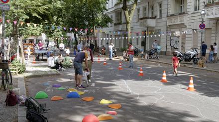 Die Spielstraße in der Sanderstraße organisieren Eltern ehrenamtlich.