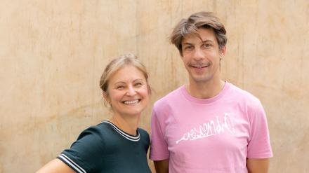 Sebastian Gluschak und Silvia Naumann von der „Klub App“ für Jugendliche. 