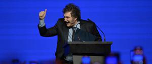 Argentiniens Präsident Javier Milei auf der „Conservative Political Action Conference“ (CPAC) in Buenos Aires am gestrigen Mittwoch.