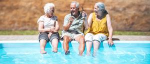 Spaß am und im Wasser und Kommunikation. Ist das das Geheimrezept fürs gesunde Altern? (Symbolbild)