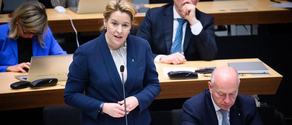 Wirtschaftssenatorin Franziska Giffey (SPD) sieht Berlin trotz vieler Schwierigkeiten auf Wachstumskurs.