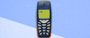 Ein Handy im Stil von Nokia-Handys um die Jahrtausendwende.