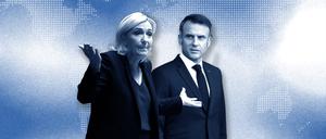 Marie Le Pen und Emmanuel Macron