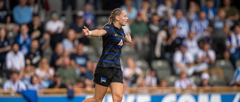 Elfie Wellhausen hat fast die Hälfte aller Tore von Hertha BSC in dieser Saison erzielt.