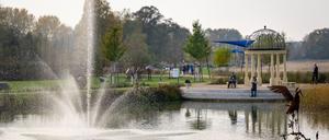 Die Stadt Beelitz richtete 2022 die Landesgartenschau aus - nun soll dort 2027 auch der Brandenburg-Tag gefeiert werden. (Archivbild) 