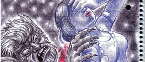 Illustration aus dem Buch "Am liebsten mag ich Monster" von Emil Ferris Quelle: Panini