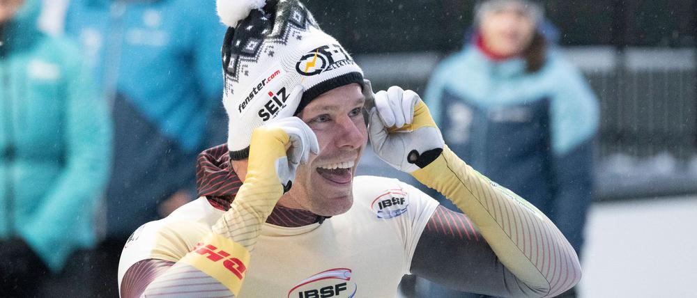 Christopher Grotheer gewinnt auch das vierte Saisonrennen im Skeleton.