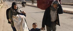 Kurden auf der Flucht in Syrien