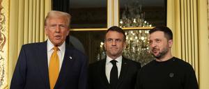 Trump nutzte seine erste Auslandsreise seit dem Wahlsieg für Gespräche zur Ukraine.