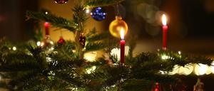 Geschmückter Christbaum.