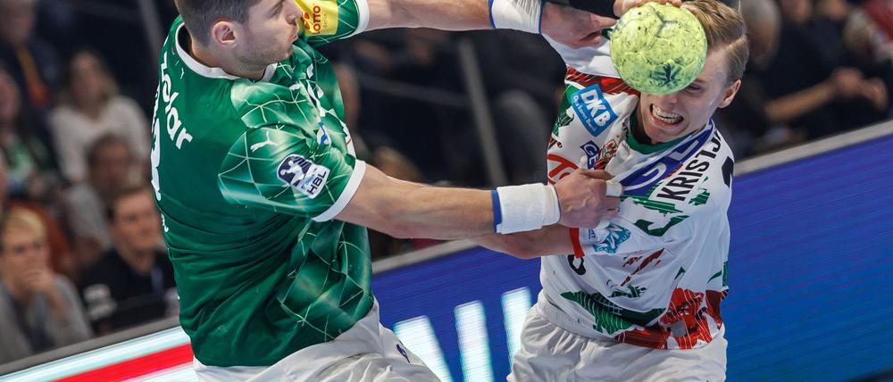 Die Abwehrleistung der Füchse gegen Magdeburg war in der ersten Halbzeit stark. 