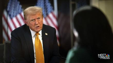 Der designierte US-Präsident Donald Trump bei seinem Interview mit Kristen Welker, Moderatorin der Sendung „Meet the Press“ im US-Sender NBC.