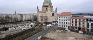 Auf der Brache gegenüber des neuen Wohn- und Geschäftskarrees am Alten Markt soll das Studentenheim in der Mitte entstehen. 