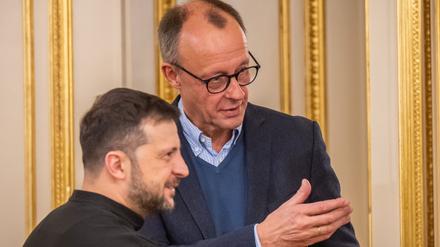 Unions-Kanzlerkandidat Merz ist für einen Tag in Kiew.