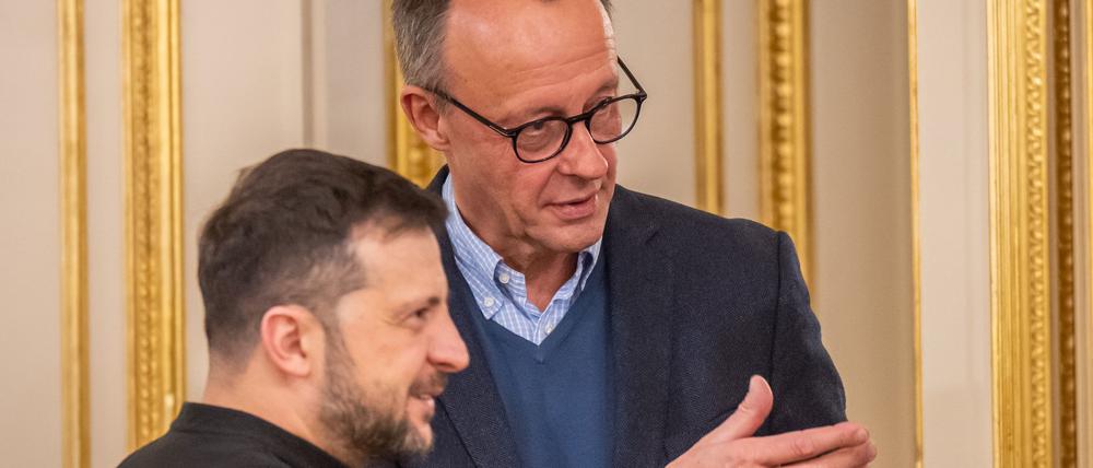 Unions-Kanzlerkandidat Merz ist für einen Tag in Kiew.