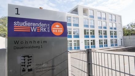 Blick auf das neu eröffnete Studentenwohnheim des Studierendenwerks Berlin. 