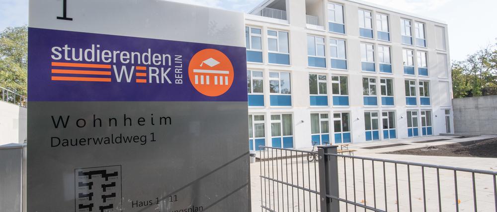 Blick auf das neu eröffnete Studentenwohnheim des Studierendenwerks Berlin.