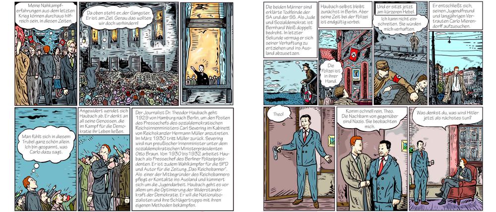 Eine Szene aus Niels Schröders „Widerstand. Tony Sender, Julius Leber, Theodor Haubach - Im Kampf für Freiheit und gegen Diktatur“