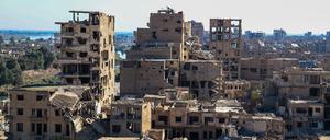 Zerstörte Gebäude in Deir ez-Zor auf einer Aufnahme aus dem Jahr 2020