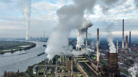 ThyssenKrupp Steel in Duisburg-Marxloh am Rhein