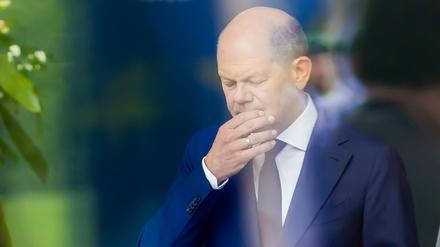 Bundeskanzler Olaf Scholz (SPD) im Bundeskanzleramt in Berlin