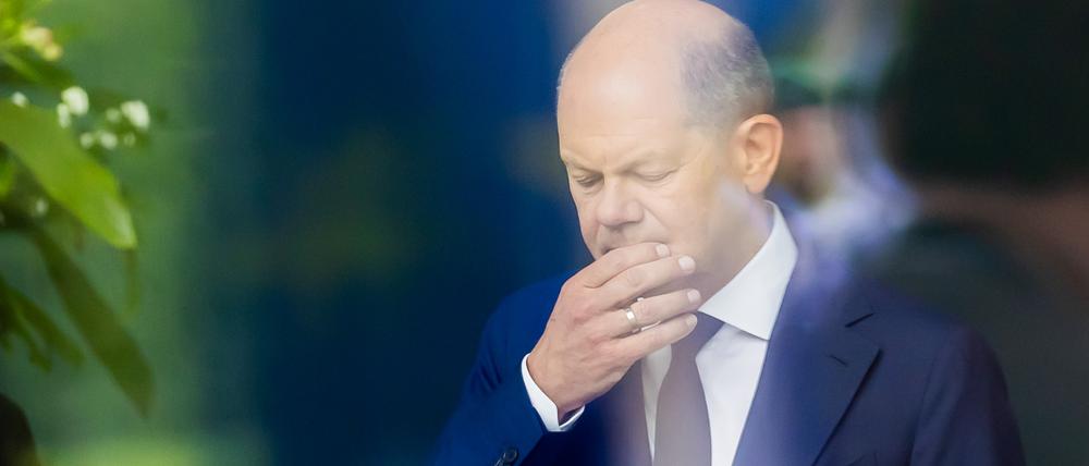 Bundeskanzler Olaf Scholz (SPD) im Bundeskanzleramt in Berlin