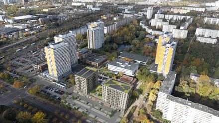 Visualisierung zum Helene-Weigel-Platz. Die Visualisierung zeigt nicht den finalen Planungsstand, Änderungen sind möglich