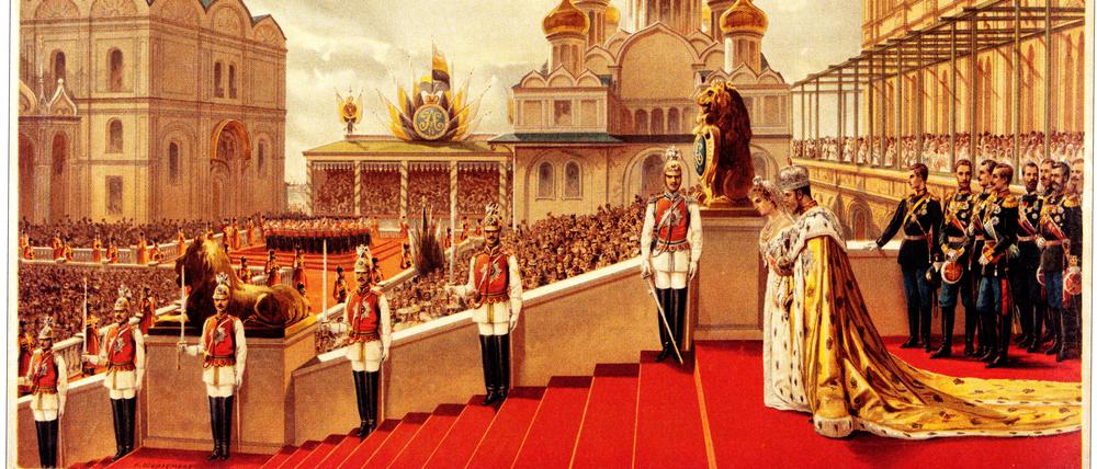 Zaristischer Glanz. Krönungszeremonie für Kaiser Nikolaus II., 1896 in Moskau. 