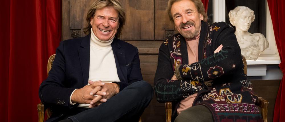 Gemeinsame Dreharbeiten für eine Doku: Hinterseer und Gottschalk.