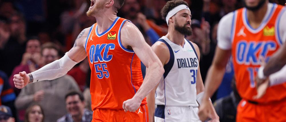 Isaiah Hartenstein (links) hat sich in kürzester Zeit zu einem zentralen Spieler der Oklahoma City Thunder entwickelt.