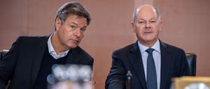 Gab es einen Deal? Robert Habeck (l.) und Olaf Scholz in einer Kabinettssitzung. 
