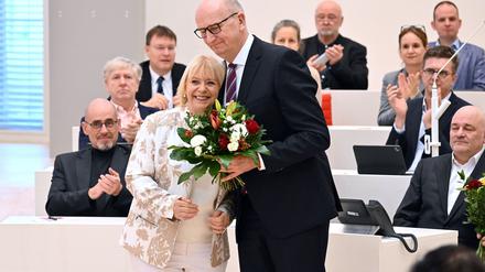 Erst im zweiten Wahldurchgang bekam Ministerpräsident Dietmar Woidke die erforderliche Mehrheit.