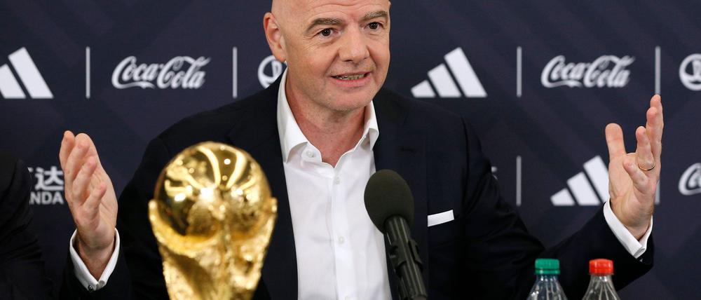 FIFA-Präsident Gianni Infantino bekam für seine WM-Pläne keinerlei Widerspruch. 