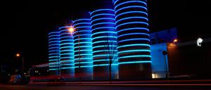 Die Wasserspeicher des BTB Blockheizkraftwerkes im Technologiepark Adlershof.