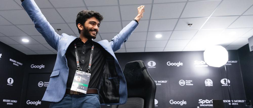 Dommaraju Gukesh krönt sich mit 18 Jahren zum jüngsten Schach-Weltmeister.