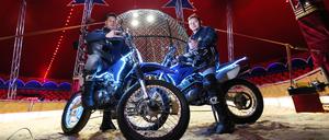 Das Duo „Fast & Furios“ aus Kolumbien und Paraguay auf ihren Motorrädern.
