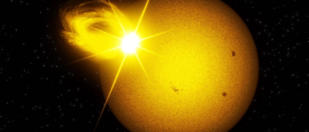 So in etwa könnte ein sogenannter Superflare aussehen. (Illustration)