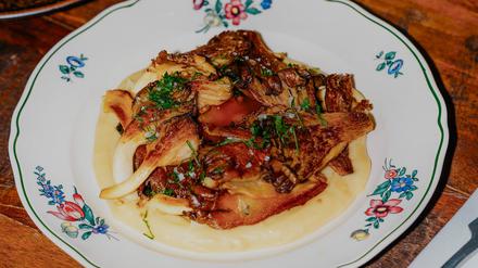 Austernpilze mit Pastinaken im Restaurant „Bottega Seppel“.