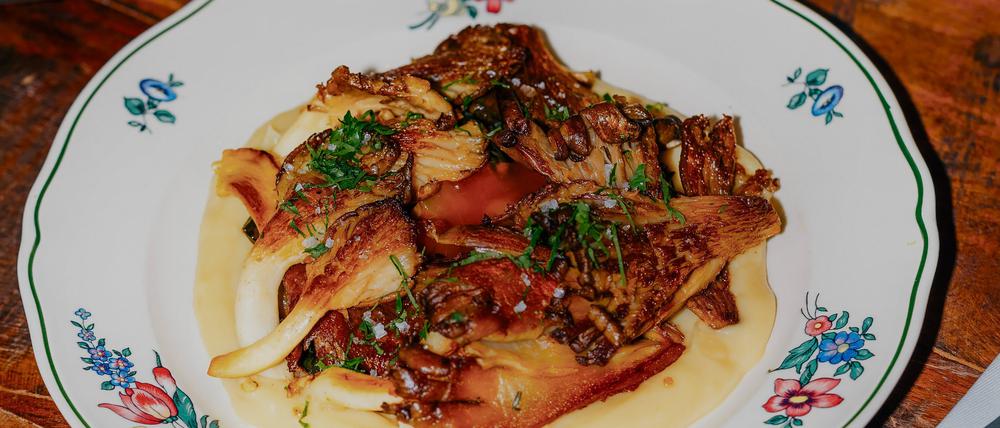 Austernpilze mit Pastinaken im Restaurant „Bottega Seppel“.