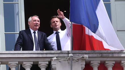 Der französische Präsident Emmanuel Macron und der zukünftige Ministerpräsident Francois Bayrou.