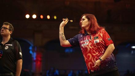 Noa-Lynn van Leuven könnte bei der WM im Ally Pally Großes erreichen.