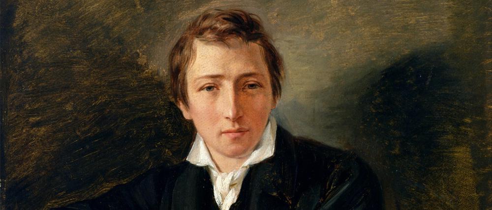 XKH149505 Portrait of Heinrich Heine (1797-1856) 1831 (oil on paper on canvas) by Oppenheim, Moritz Daniel (1800-82); 43x34 cm; Hamburger Kunsthalle, Hamburg, Germany; German, out of copyright