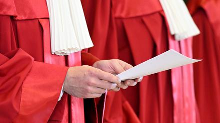  Der Erste Senat des Bundesverfassungsgerichts verkündet ein Urteil..
