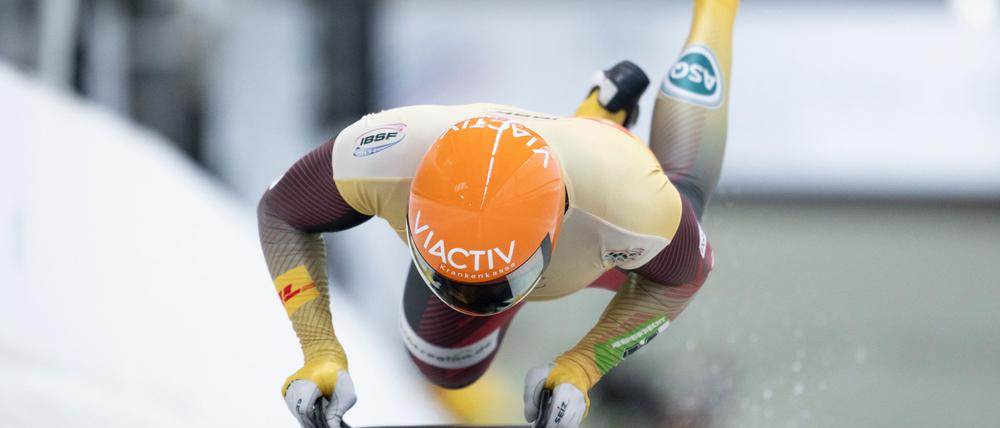 Ein Muskelfaserriss im Adduktorenbereich hat die Siegesserie von Christopher Grotheer im Skeleton-Weltcup beendet.