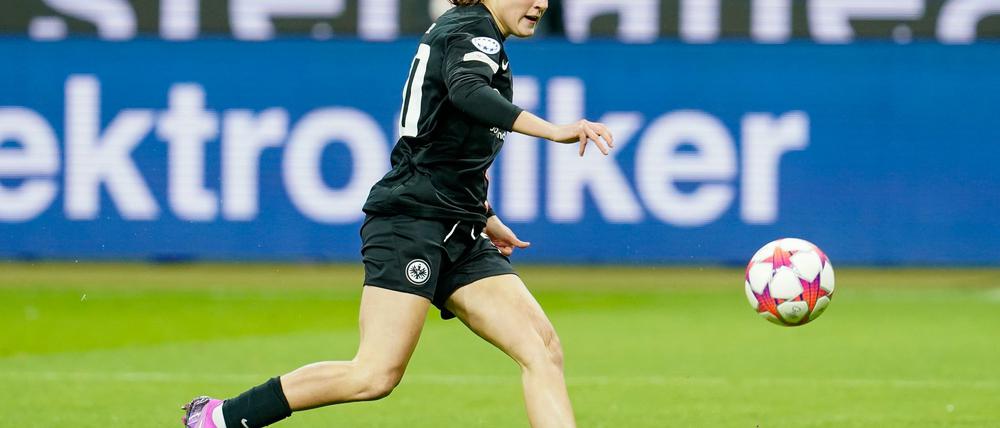 Carlotta Wamser erzielte für Eintracht Frankfurt gegen den FC Carl Zeiss Jena die 1:0-Führung.