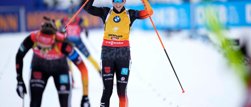 Franziska Preuß behält ihr Gelbes Trikot.