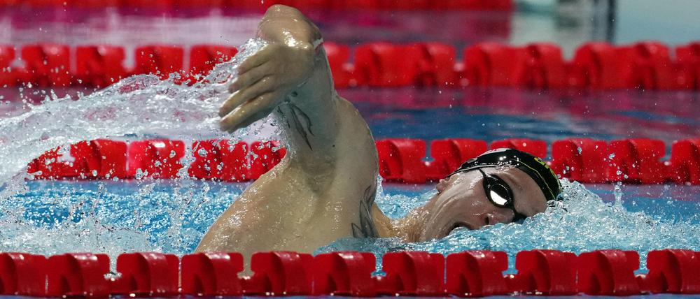Florian Wellbrock schwimmt über 800 Meter zu WM-Silber.