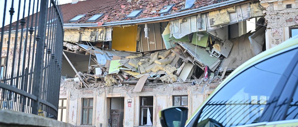 Eine Explosion hat ein Wohnhaus im tschechischen Znojmo verwüstet.