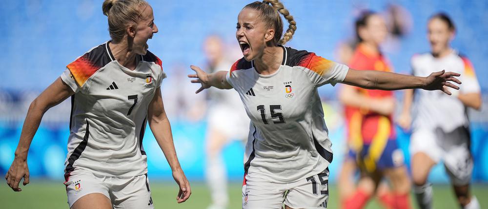 Wollen auch bei der EM jubeln: Lea Schüller und Giulia Gwinn